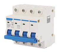 Fafeicy DZ47-63 4P 63A Disyuntor de corriente residual, 400V inteligente Interruptor de aire, 6KA Capacidad de ruptura, Protección contra fugas, para la decoración del hogar