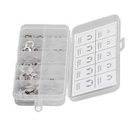 Fafeicy E Clamp/Holder Kit de Abrazaderas de Acero Inoxidable de 120 Piezas, Anillos de Retención E Premium para Poleas de Engranajes M1.5-M10, Ideal para Trabajos Al Aire Libre