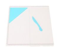 Fafeicy El Tablero de Puntuación Plegable de 320x320 Mm para Artesanías de Papel Incluye Herramienta Triangular para Proyectos de Tarjetas, sobre y Fotos