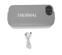 Fafeicy Eléctrica Calentador de Alimentos Portátil de Acero Inoxidable 304 con Batería de 7200 MAh y Pantalla Digital para Viajes en Coche de Oficina