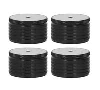 Fafeicy Elevadores de Patas para Marco de Cama, Soporte Ajustable de Aleación de Aluminio para Camas, Sofás, Mesas, 23-37mm de, 4 Uds. (Negro Brillante)