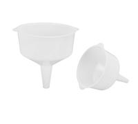 Fafeicy Embudos de Cocina Cónicos de Plástico Embudo de Boca Ancha Multiusos para Llenar Botellas Latas Contenedores Cocina Laboratorio Garaje PP Blanco 2L 4L Juego de 2