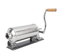 Fafeicy Embutidora de Salchichas Manual para el Hogar, Máquina Llenadora de Acero Inoxidable de 3 Litros para Cocina, Máquina para Hacer Salchichas Horizontal con 4 Tubos y Base Estable para un