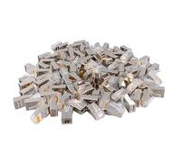 Fafeicy Enchufes Modulares de Engarzado CAT6 RJ45, Conector Blindado de Metal, Transmisión de Señal Confiable, Instalación de Ethernet en la Oficina en el Hogar, 100 Piezas