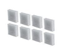 Fafeicy Enoleador de Disipador de Calor de Aleación de Aluminio Duradero para LED de Tablero de Amplificador de Potencia, 8pcs 50x50x15 Mm 8 X Disipador de Calor (Sin pegamento de respaldo)