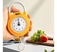 Fafeicy Escala Manual, Pequeña y Fácil de Llevar una Escala de Resorte Portátil para la Cocina Exterior (YELLOW)