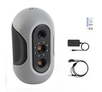 Fafeicy Escáner 3D Portátil Precisión de 0,05 Mm Resolución de 0,1 Mm Seguimiento Visual NIR de 10 Fps para Objetos Oscuros y Piezas Grandes, con Antivibración óptica para Impresión 3D