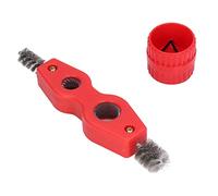 Fafeicy Escariador de Tubos Tapón Limpiador de Tuberías de Cobre 7 Pines D6, Juego de Herramientas de Desbarbado de Acero ABS para Tubos de 15 Mm y 20 Mm, Cepillo de Pulido Interior Exterior para de