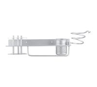 Fafeicy Estante de Almacenamiento de Aluminio Espacial, Estante de Baño Montado en la Pared y Juego de Toallero, Soporte para Caja de Pañuelos, Accesorios de Baño, Organizador de Ahorro de Espacio
