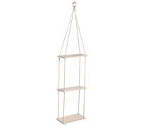 Fafeicy Estante de Pared de Madera Colgante con Cuerda de Cáñamo, Soporte