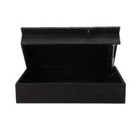 Fafeicy Estante Flotante con Compartimento Secreto, Organizador Montado en la Pared de Madera Negra, 15,7 X 11,0 X 3,1 Pulgadas, para Almacenamiento de Exhibición en el Hogar, Oficina, Decoración