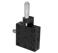 Fafeicy Etapa Lineal ANTEGRA FINA Etapas Lineales Plantilla de Rodillo Cruzado Ajustable Micrómetro 60x60 Mm con Aleación de Aluminio para la Medición del Experimento óptico