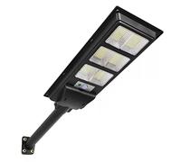 Fafeicy Farola Solar de 90 W, Farola ABS, Batería de 8000 MAh, IP65, Resistente Al Agua, 6500 K, Control Remoto para Jardín, Patio, Entrada, Valla, Piscina, Iluminación de Pared