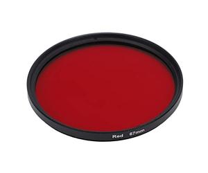 Fafeicy Filtro de Lente de Color Rojo Completo Filtro Roscado El Filtro Rojo Mejora la Puesta de Sol y la Fotografía de Paisajismo para 67 Mm de 62 Mm 58 Mm 55 Mm de 52 Mm de Interfaz de (67 mm)