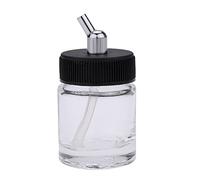 Fafeicy Frascos de Botellas de Vidrio para Aerógrafo, 10 Uds., Botellas de Pintura para Master Iwata Badger Paasche con Conjunto de Tapa Adaptadora Transparente de 1,3 Pulgadas Cúbicas