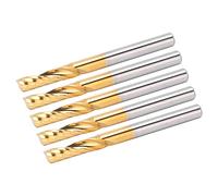 Fafeicy Fresa en Espiral CNC de 5 uds., Broca Enrutadora de 4x15x45mm, HSS Chapada en Titanio para Corte de Cobre, Latón y Aluminio