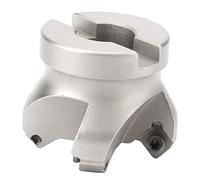 Fafeicy Fresa Frontal de 4 Flautas, Material 40CR de Alta Dureza, Optimizada para Procesamiento de Metales y Durabilidad con Inserciones de Carburo Cementado