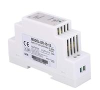 Fafeicy Fuente de Alimentación en Carril DIN DR 15-12, 15W 12V 1.25A AC/DC Módulo de Alimentación Industrial con Modulación PWM para Gabinete de Control y Equipos Industriales (DR-15-12)