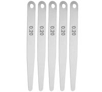 Fafeicy Galga de Espesores de Acero Inoxidable, Herramienta de Medición, Fácil de Usar para Inspección de Soldadura, Calibrador Portátil de 5 Piezas para una Medición Precisa del Tamaño (0.2)