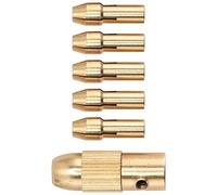 Fafeicy Gradillo de Molinillo Eléctrico Mini Abrazadera/soporte de Latón 4 para Trabajar la Carpintería, Rango de Abrazadera 0.5-3.0 Mm para Mini Molinillos de Taladros Eléctricos, Kit de