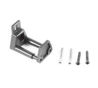 Fafeicy Guía del Piso Inferior para Puertas Corredizas de Granero - Guía de Rodillo de Pared de Plástico de Pomente Premium con Tornillos - Estabilizador de Puerta Negra de 50x40x30 Mm