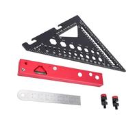 Fafeicy Herramienta de Carpintero Cuadrada para Viga, con Escala de Marcado 3D, Diseño 3 en 1 que Combina ángulo de 45° y ángulo de 90°, para Carpintería y Construcción Precisas