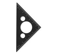 Fafeicy Herramienta de Carpintero, Medida de ángulo Triangular de Aluminio, Diseño Duradero, Medidas Precisas de 0-7 Cm para Carpintería Profesional