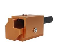 Fafeicy Herramienta de Cincel de Esquina, Guía de Alineación de 90 Grados para Mortaja de Ranura de Bisagra de Gabinete, con Cortador Endurecido, Cuerpo de Metal de 7x3 Cm para un Hueco (GOLD)