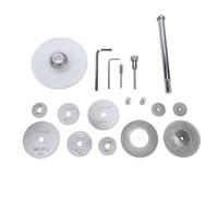 Fafeicy Herramienta de Guía para Cortador de Tubos Interior Cortador de Tubos de PVC con Medidor de Profundidad 6 Hojas de Sierra de 22 a 50 Mm 4 Discos Abrasivos para Kit de Corte de