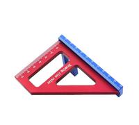 Fafeicy Herramienta de Medición de Aleación de Aluminio Duradera para el Ingeniero Carpintero, Regla de Marcado de Marcado Cuadrado de 45/90 Grados para los Entusiastas de la Carpintería de (L azul