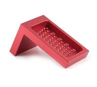 Fafeicy Herramienta de Medición Tipo T, Regla de Calibración de Aleación de Aluminio, Herramienta de Carpintería Roja para Mediciones Precisas de Señales y Fácil Uso