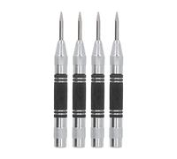 Fafeicy Herramienta de Punzón Central de Acero de Amplia Aplicación, Juego de Moleteado Tipo Empuje Automático de 4 Piezas, Utensilio, Vástago de 12 Mm (blanco negro)