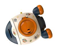 Fafeicy Hucha de Dibujos Animados, Tarro de Plástico con Temática Espacial para Ahorrar Dinero con Gran Capacidad para Decoración de Habitación de Niños y Cumpleaños (Morandi Azul)