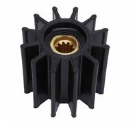 Fafeicy Impulsor de Bombas de Agua de Mar, Material de Goma, 12 Cuchillas y 11 Dientes para Motor Sherwood Pump P2701-01 P2710X QSB