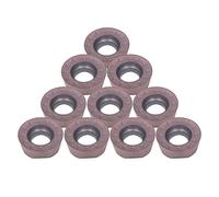 Fafeicy Insertos de Carburo con Recubrimiento con PVD Hojas de Torneado de Torno Redondos para Mecanizado de Piezas de Acero Inoxidable, Cortador de Carburo de Reemplazo de 10 Piezas, Adecuado para