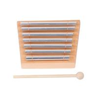 Fafeicy Instrumento de Timbre Manual de 7 Tonos, Aleación de Aluminio y Madera de Haya, Ideal para Prácticas de Meditación y Atención Plena para Adultos