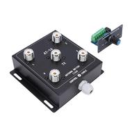 Fafeicy Interruptor de Antena Coaxial, Interruptor Coaxial HF de 500 W, para Conmutación Remota de Radioaficionado con 4 Entradas y Conectores SO-239 (1 * AT14 + 1 * Kit de Controlador)