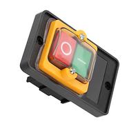 Fafeicy Interruptor de Botón, AC 220V 380V 10A ON OFF Reinicio Automático de Bloqueo Automático, sin NC Rendimiento a Prueba de Agua a Prueba de Polvo, para Equipos Mecánicos Maquinaria