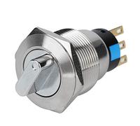 Fafeicy Interruptor de de Acero Inoxidable de 19 Mm Perilla Giratoria IP67 a Prueba de Agua para Equipos Industriales Electrodomésticos de Control de Acceso para Motocicletas y Automóviles (3 pies 2