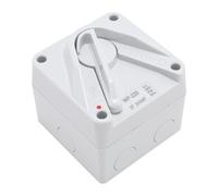 Fafeicy Interruptor de Desconexión de Motor Cerrado, Carcasa ABS IP65 20A 440V Interruptor de Aislamiento de Seguridad de 3 con Puntos de Plateados, para Generador, Soldadura, Barco