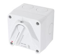 Fafeicy Interruptor de Desconexión de Motor Cerrado WP-220, Interruptor de Aislamiento de Seguridad de Alta Resistencia IP65 de 2 20A, para Motores Industriales Al Aire Libre