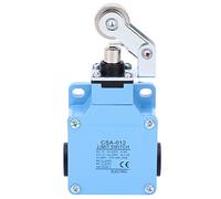 Fafeicy Interruptor de límite de rodillo, 250VAC / 6A, 220VDC / 0.3A, Interruptor de límite momentáneo Palanca de rodillo con brazo de palanca giratorio ajustable, función de reinicio automático