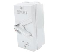 Fafeicy Interruptor de Motor Cerrado 4P, Interruptor de Desconexión Eléctrica Seguridad para Aislamiento, de Desconexión de Motor Cerrado 63A 440V AC IP65 Carcasa de ABS a Prueba de Agua con Contactos