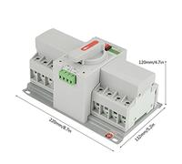 Fafeicy Interruptor de Transferencia Automática de 220V 63A, Mini Disyuntor de Energía Inteligente, Interruptor de Inteligente para Uso Doméstico y de Oficina