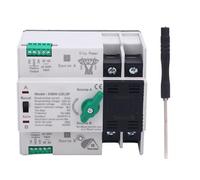Fafeicy Interruptor de Transferencia Automática de Doble Potencia, Interruptor de de Generador de Doble Potencia 125A 220V 2P con Montaje en Riel DIN, para Cajas de Distribución PZ30