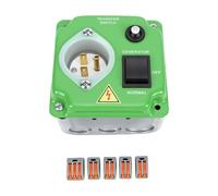 Fafeicy Interruptor de Transferencia Manual para Generador, Interruptor de Preinstalado, 15A 1800W Acero Inoxidable, for Suministro Eléctrico de Respaldo