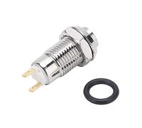 Fafeicy Interruptor Pulsador Impermeable, Acero Inoxidable, M8 x 0.5, 3V/1A, Acción Momentánea, IP65, 8mm, para Sistemas de Control Industrial