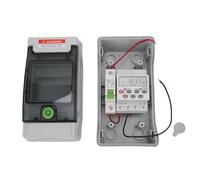 Fafeicy Interruptor Temporizador Digital, 7 Días, 16 Veces Encendido Apagado, Caja de Control de Tiempo Exterior Impermeable con Horario Automático, para Farola, de Riego con Bomba de