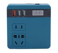 Fafeicy Inversor de Alimentación Portátil, Convertidor de CC a CA de 120W para Batería de Herramienta Eléctrica de 18V a 220V con Voltaje Visualización de Carga de Sobrecalentamiento de
