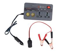 Fafeicy Inversor de Corriente para Vehículo de 300W con Carga Rápida USB, Convertidor de CC de 12V a 220V de CA, Puerto Tipo C para Consola de Juegos de Cámara Portátil (Black)